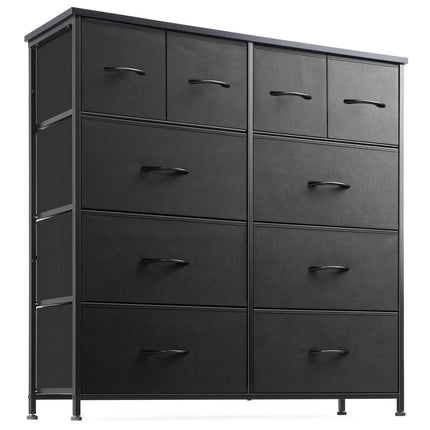 Fabric Chest of Drawer 10 Drawers Dresser Steel Frame Wardrobe Storage Organizer