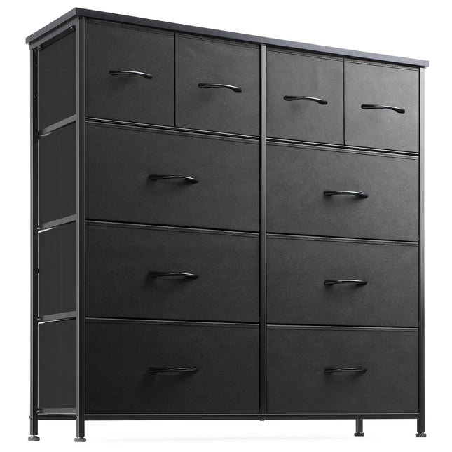 Fabric Chest of Drawer 10 Drawers Dresser Steel Frame Wardrobe Storage Organizer