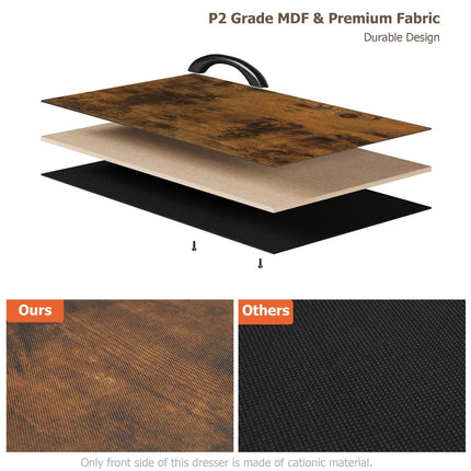 Fabric Chest of Drawer 10 Drawers Dresser Steel Frame Wardrobe Storage Organizer